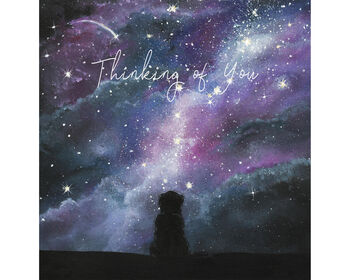 'Thinking Of You' Galaxy Pet Sympathy Card, 5 of 7