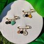 Personalized Initial Zodiac Charm Brooch Pin, thumbnail 6 of 6