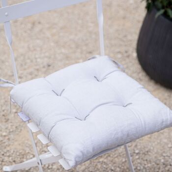 Linen Seat Pad Cushion, 3 of 6
