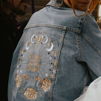 Custom Denim Jacket It Was Written In The Stars, 2 of 9