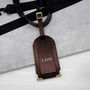 Couples Personalised Handmade Leather Luggage Tag Set, thumbnail 6 of 9