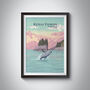 Kenai Fjords National Park USA Travel Poster Art Print, thumbnail 1 of 8