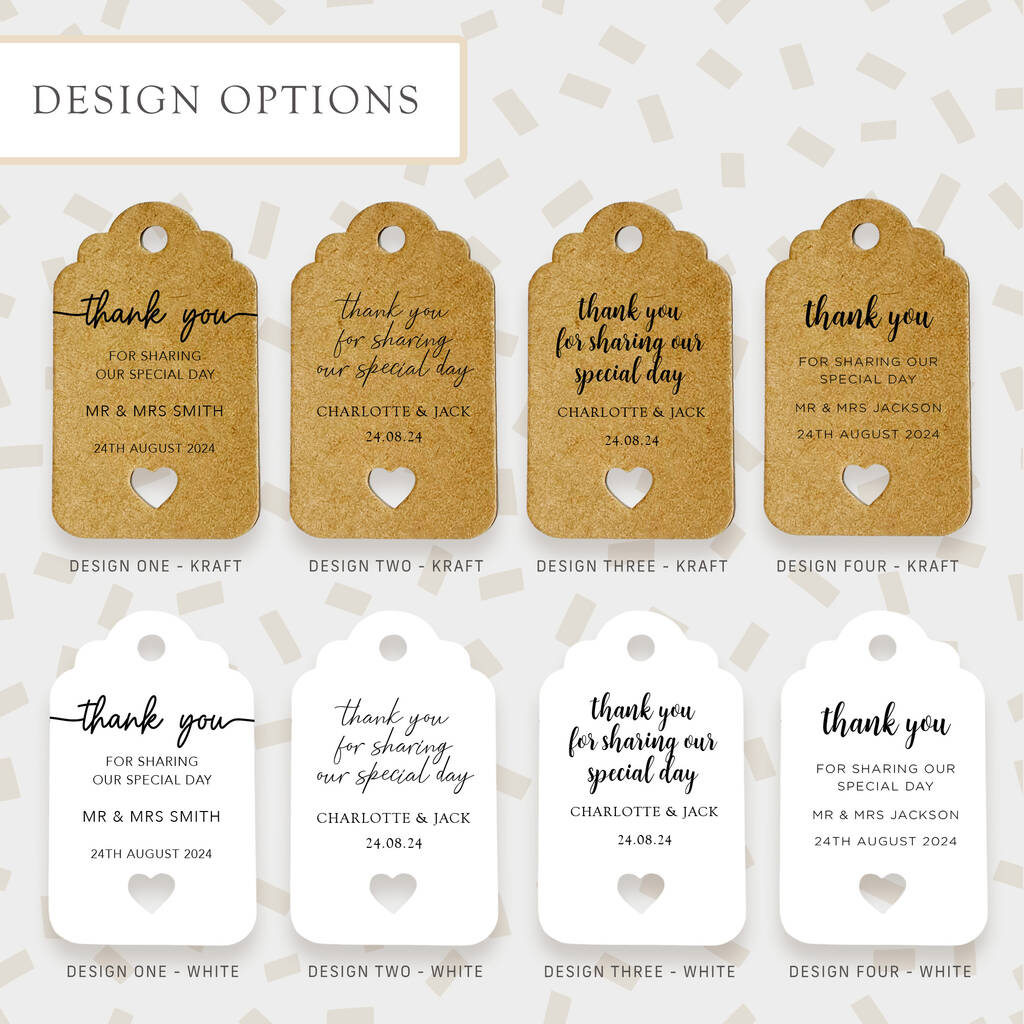 Personalised Wedding Favour Tags, 1 of 5