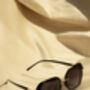 Black Hexagonal Front Lens Sunglasses, thumbnail 2 of 5