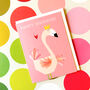 Mini Flamingo Birthday Card, thumbnail 1 of 3