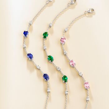 Emerald Bracelet In Sterling Silver And Gold, 8 of 12