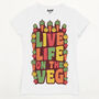 Live Life On The Veg Women's Slogan T Shirt, thumbnail 6 of 6