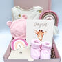 Rainbow Baby Girl Set With Personalised Card, thumbnail 7 of 7