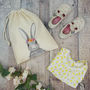 Personalised Floral Bunny Spare Clothes Bag, thumbnail 1 of 3