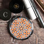 Orange Fox Flower Compact Mirror And Lens Cloth, thumbnail 1 of 12