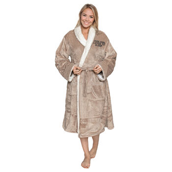 Super Soft Sherpa Loves To Sleep Robe, 8 of 11