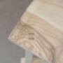 Handmade Low Three Legged Wooden Vanity Stool 45cm, thumbnail 2 of 9