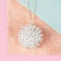Dandelion Silver Flower Drop Earrings, thumbnail 3 of 10
