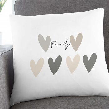 Our Family Personalised Heart Cushion, 4 of 4