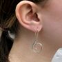 Musical Note Sterling Silver Drop Earrings, thumbnail 1 of 4