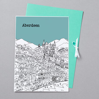 Personalised Aberdeen Graduation Gift Print, 6 of 9