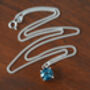 9mm London Blue Topaz Necklace In Sterling Silver, thumbnail 4 of 5