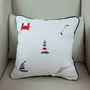 Children's Nautical Embroidered Nursery Cushion, thumbnail 2 of 7