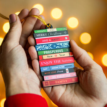 Personalised Books Christmas Tree Decoration, 3 of 7