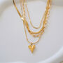 18ct Gold Plated Layer Heart Pendant Necklace Set, thumbnail 2 of 6