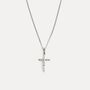 Silver Mini Crucifix Cross Pendant Chain For Men, thumbnail 2 of 12