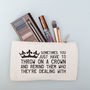 'Throw On A Crown' Quote Make Up Purse, thumbnail 1 of 1