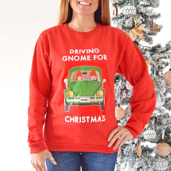 'Driving Gnome For Christmas' Jumper, 4 of 8