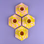 Pink And Yellow Geometric Candlestick Holder, thumbnail 5 of 7
