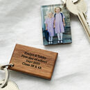 Personalised Wood And Acrylic Photo Keyring