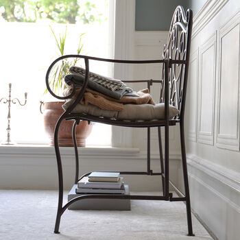 Traditional French Style Scrolled Indoor Bench, 4 of 7