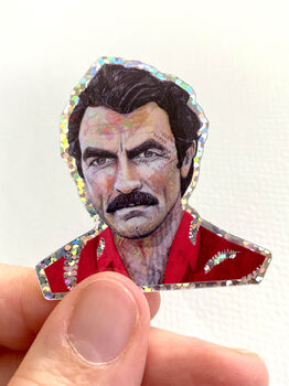 Tom Selleck Holographic Sticker, 3 of 5