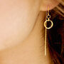 Total Eclipse Threader Earrings Silver, thumbnail 5 of 8