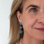 Three Clover Earrings In Rainbow Of Colours, thumbnail 7 of 12