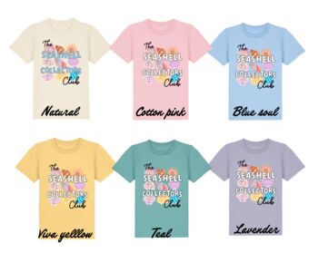Seashell Collectors Club Kids Organic T Shirt, 4 of 4