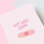 'Get Well Soon' Cute Thinking Of You Greetings Card, thumbnail 2 of 3