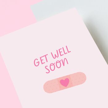 'Get Well Soon' Cute Thinking Of You Greetings Card, 2 of 3