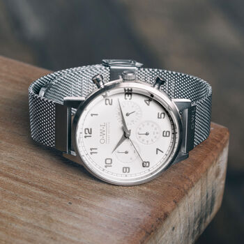 Mens Steel Personalized Gift Watch Free Engraving, 3 of 8