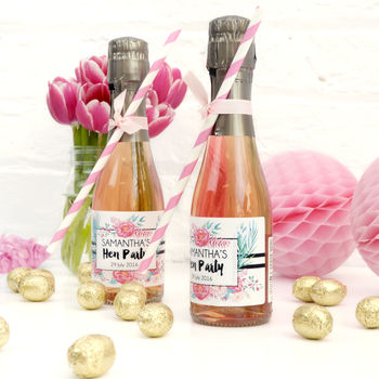 Personalised Floral Hen Party Bottle Labels, 3 of 7