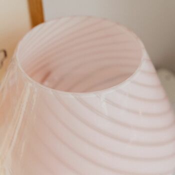 Light Pink Murano 70s Style Mushroom Glass Table Lamp, 4 of 4