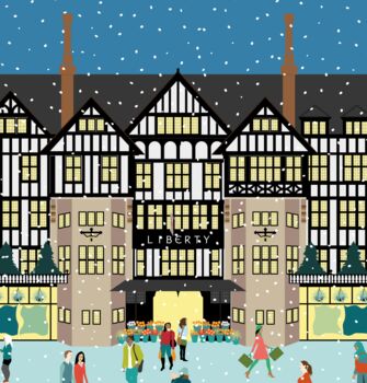 Liberty Of London In The Snow At Christmas Art Print, 3 of 5