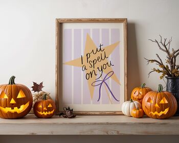 I Put A Spell On You Halloween Art Print, 5 of 6