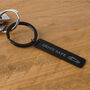 'Drive Safe' Long Black Metal Keyring | Key Accessory | Father's Day, thumbnail 1 of 2