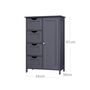 Grey Wooden Storage Cabinet With Four Drawers, thumbnail 7 of 12