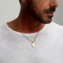 Mini Dog Tag Necklace 18 K Gold Plated Steel, thumbnail 9 of 10