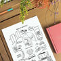 Bespoke Hand Drawn Memories Print For Graduation, thumbnail 1 of 5