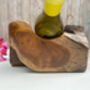 Hand Carved Driftwood Single Wine Bottle Holder Gift, thumbnail 2 of 9