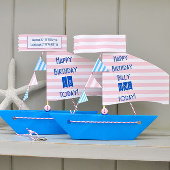 Personalised Age Birthday Sail Boat Greetings Card, 10 of 12