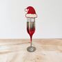 Six X Santa Hat Christmas Drinks Toppers, Champagne Toppers, Festive Cocktails, thumbnail 2 of 7