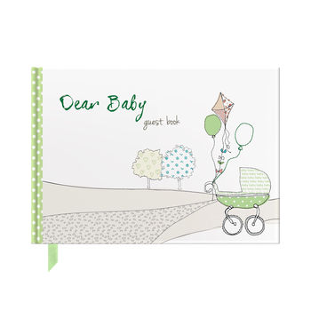 Baby Shower, Dear Baby Guest Book Green, 7 of 10