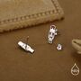 Sterling Silver Nut Cracker Guard Stud Earrings, thumbnail 5 of 12
